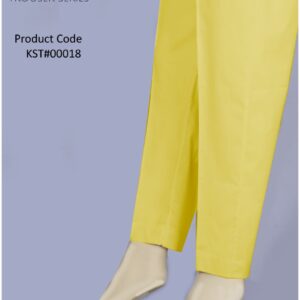 Yellow Stretchable Cotton Trouser | kain.pk